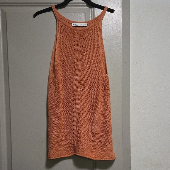 Zara Tops - Zara Orange Knit Tank Top